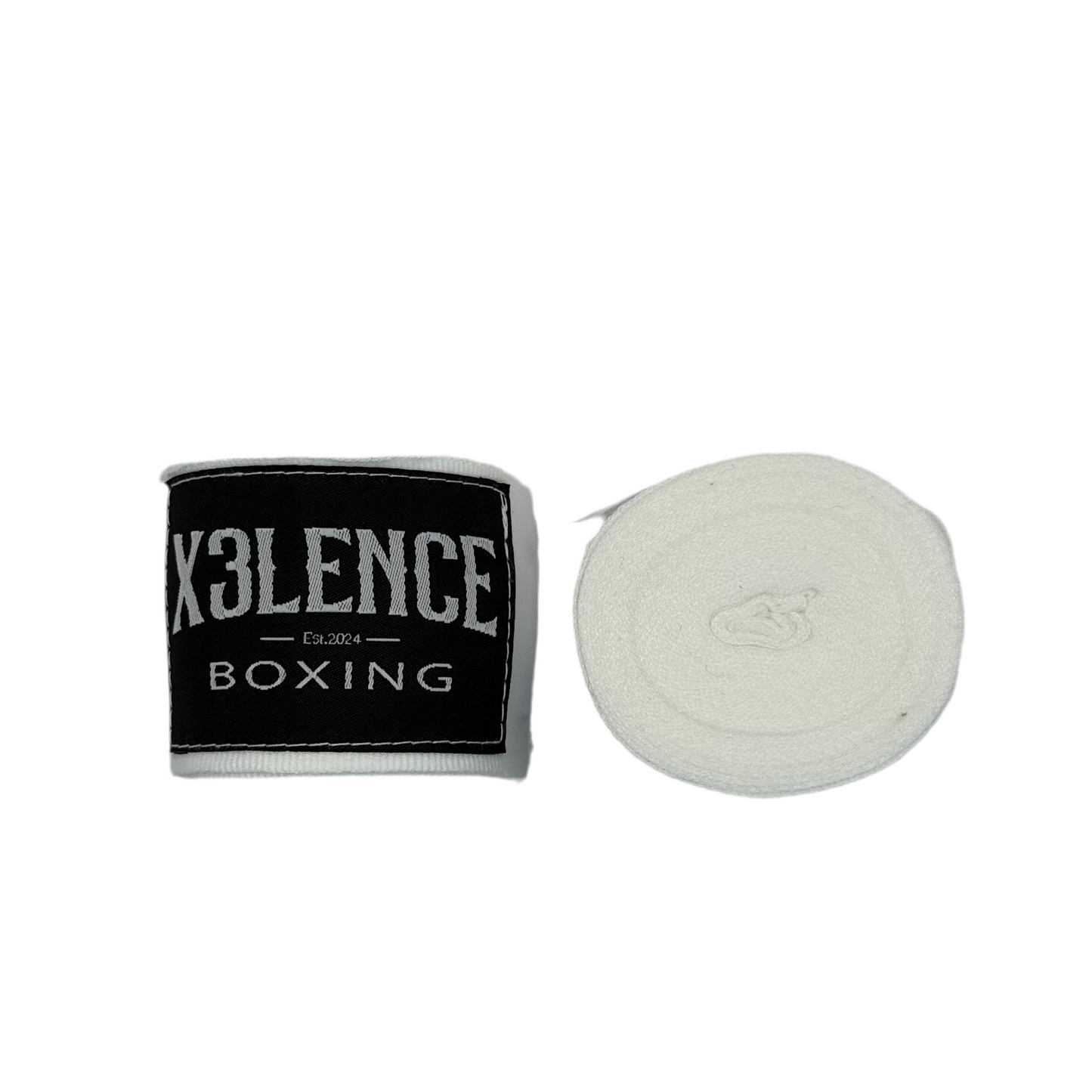 X3LENCE Bandages Wit 4.5M - Stevige & Ademend Nylon-Katoen Mix