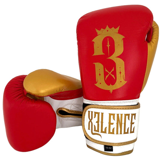 X3LENCE Bokshandschoenen Red Fury | Echt Leer | Premium Comfort & Duurzaamheid