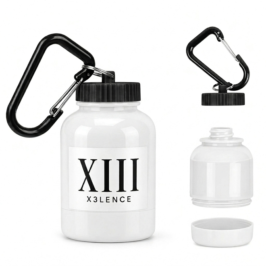 XIII Poeder Container Wit - Maak van elke fles een shaker