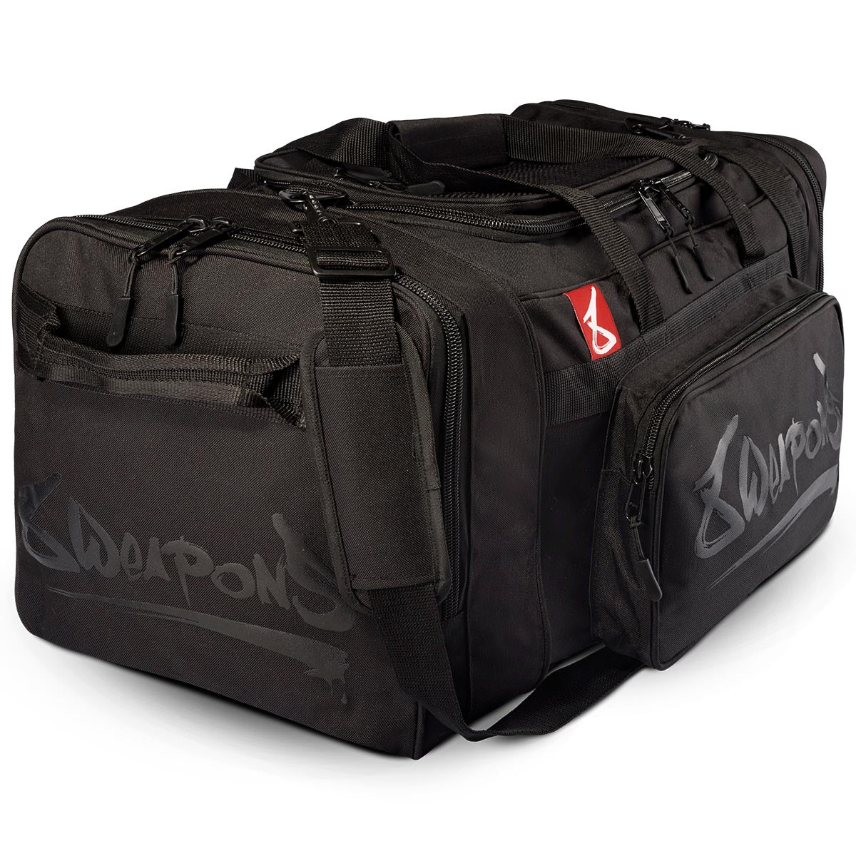 Sporttas Muay Thai – BIG 8 – Zwart/Zwart – Grote Capaciteit – 8 WEAPONS
