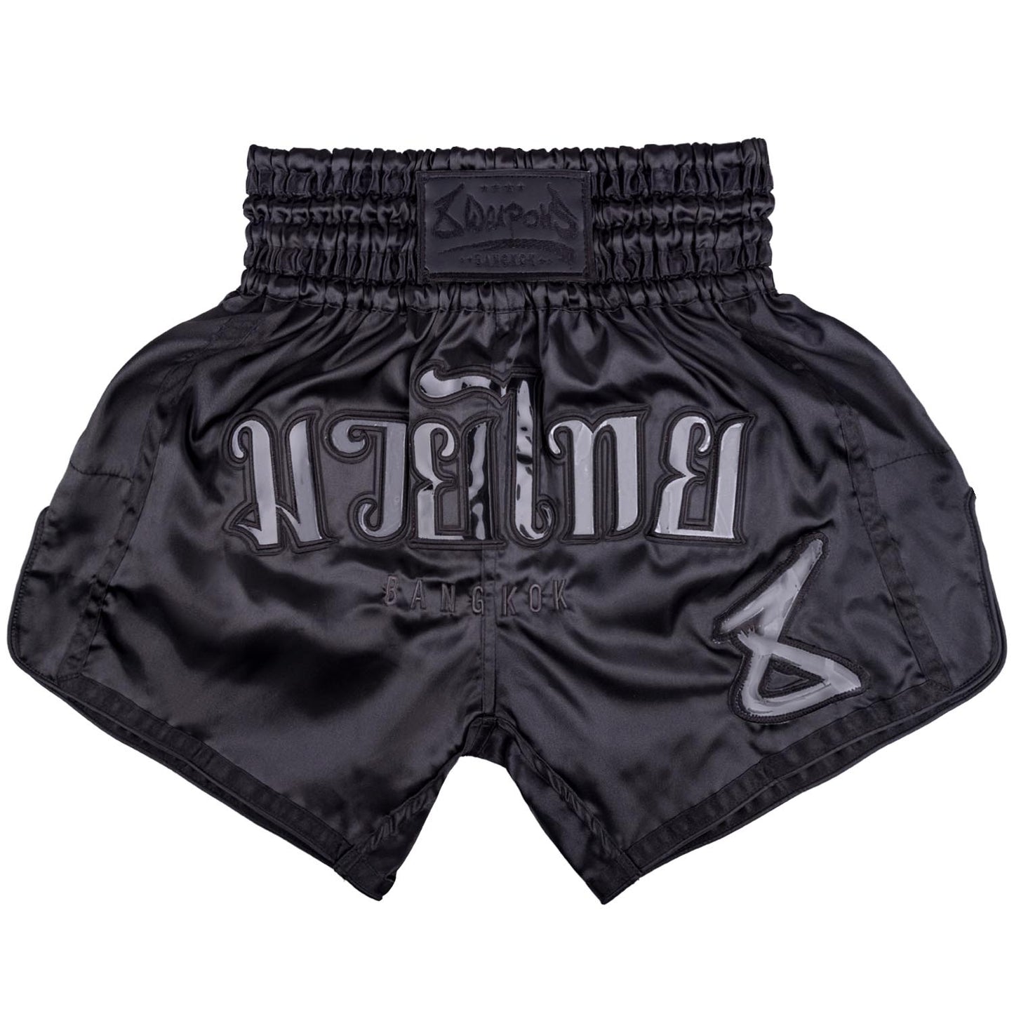 Muay Thai Shorts – Bangkok – Zwart/Zwart – 8 WEAPONS