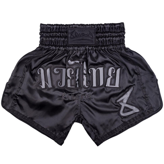 Muay Thai Shorts – Bangkok – Zwart/Zwart – 8 WEAPONS