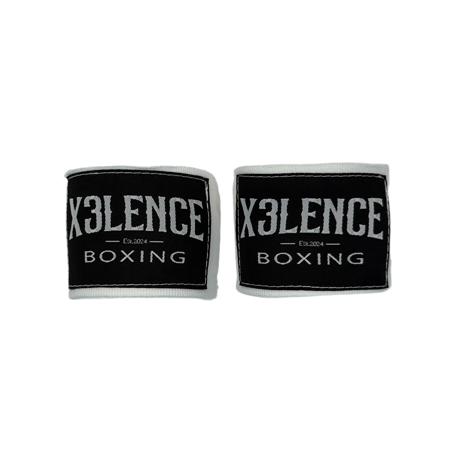 X3LENCE Bandages Wit 4.5M - Stevige & Ademend Nylon-Katoen Mix