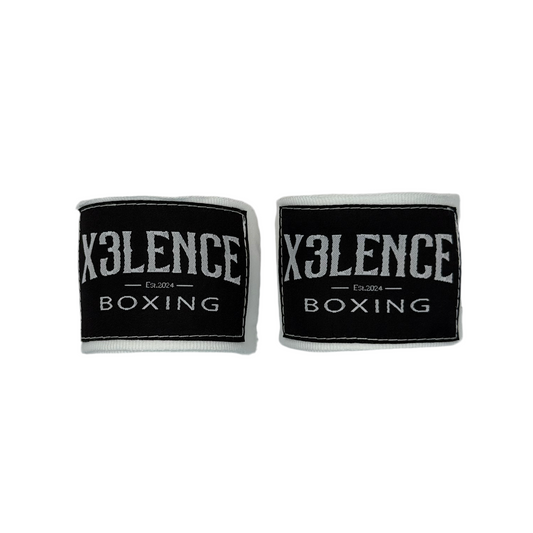 X3LENCE Bandages Wit 4.5M - Stevige & Ademend Nylon-Katoen Mix