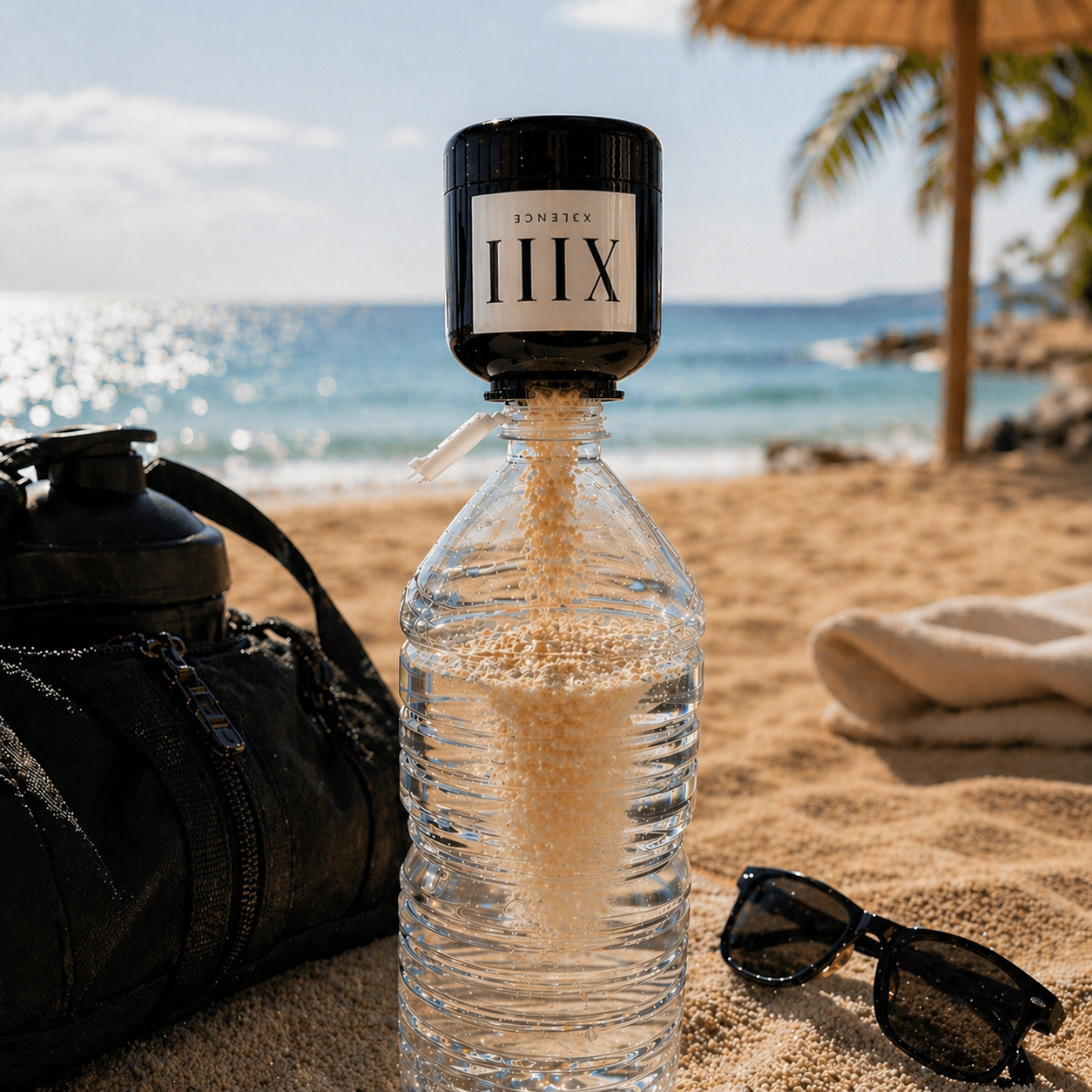 XIII Poeder Container Zwart - Maak van elke fles een shaker