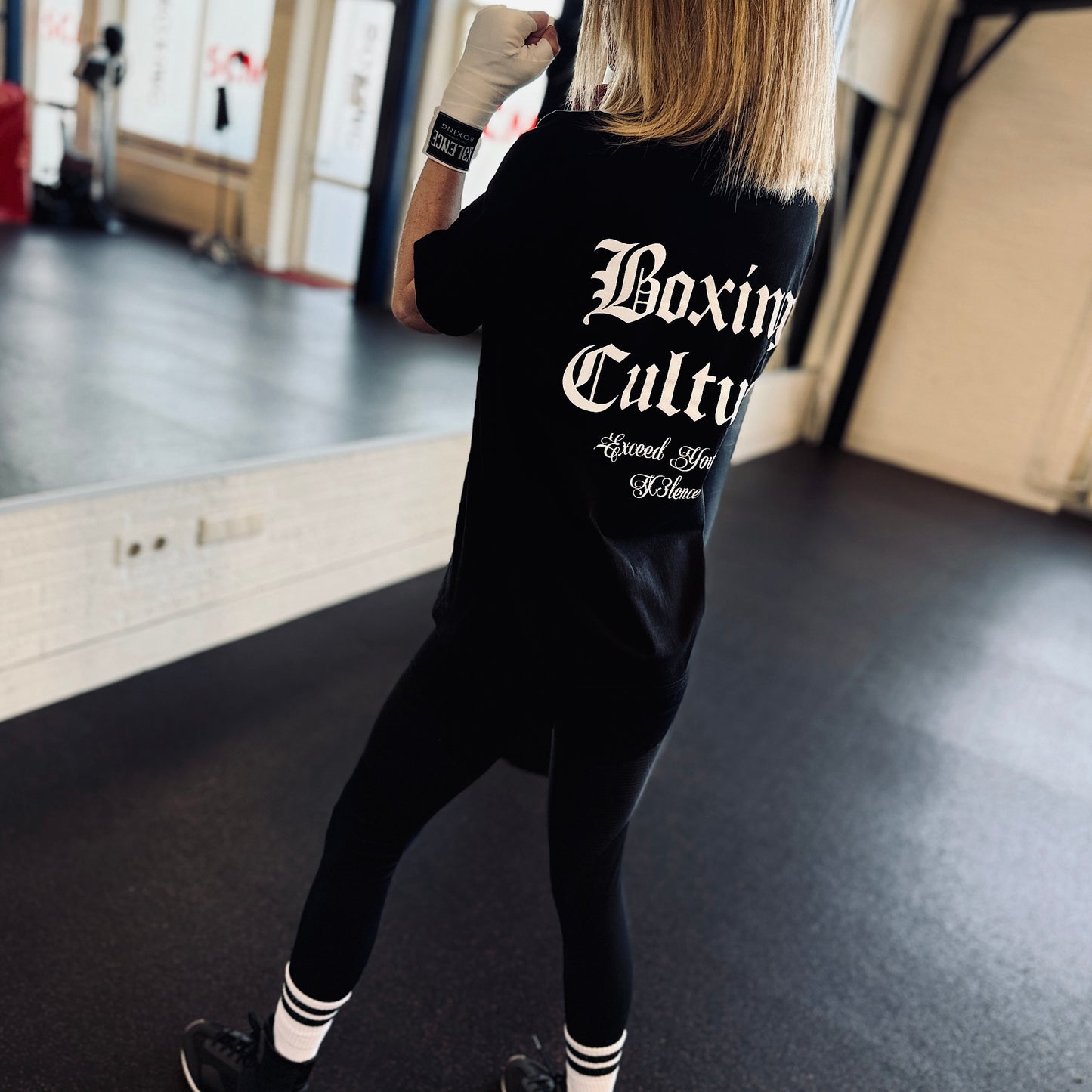 X3LENCE Boks T-shirt Boxing Culture - Zwart - Uniseks | Normale pasvorm - 100% Biologisch katoen