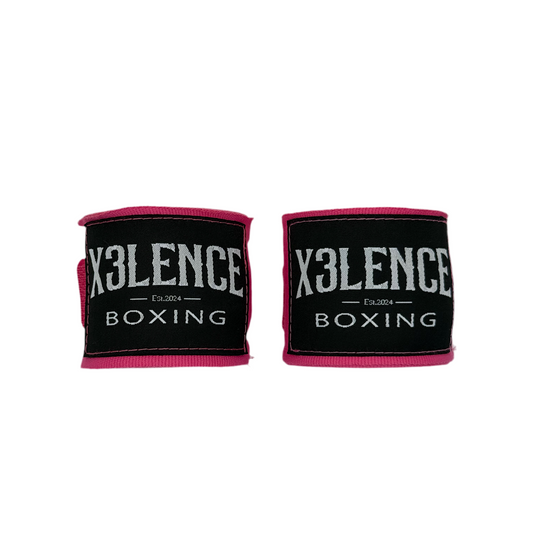 X3LENCE Bandages Roze 4.5M - Stevige & Ademend Nylon-Katoen Mix