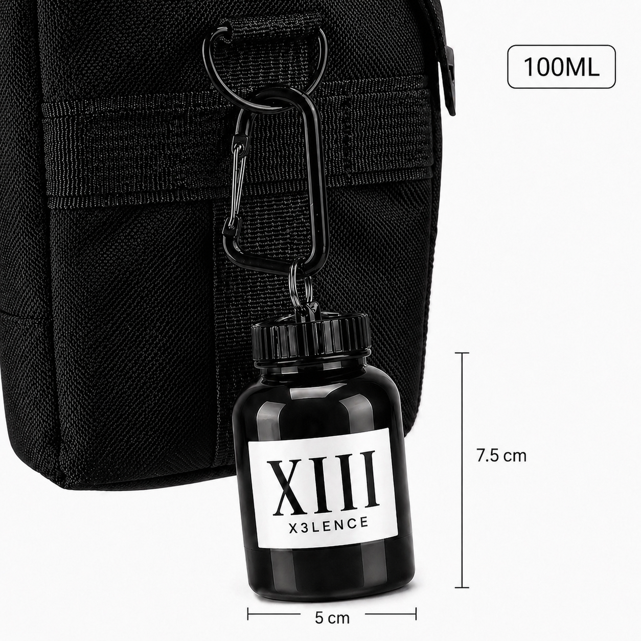 XIII Poeder Container Zwart - Maak van elke fles een shaker