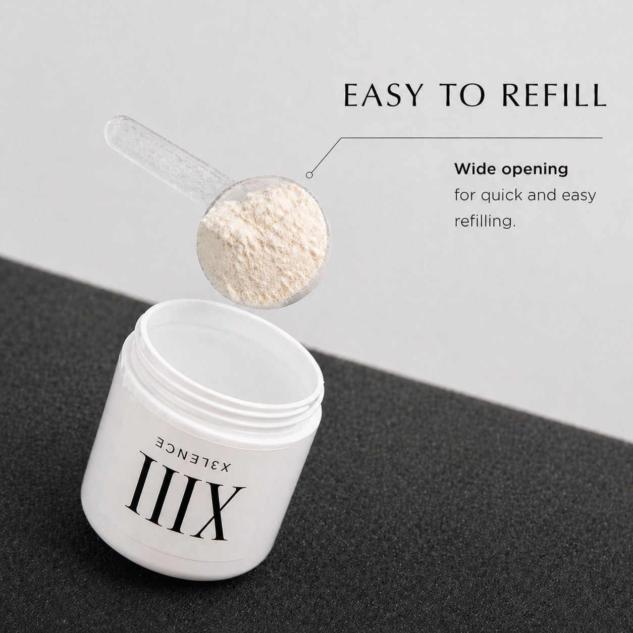 XIII Poeder Container Wit - Maak van elke fles een shaker