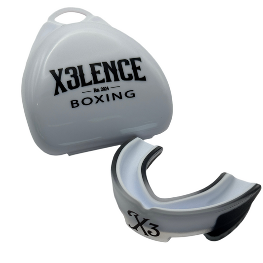 X3LENCE Gebitsbeschermer - Gel & EVA | Dubbele Bescherming | Wit-Zwart