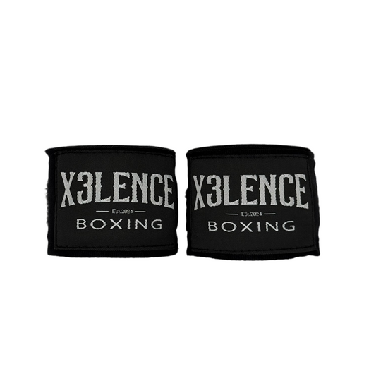 X3LENCE Bandages Zwart 4.5M - Stevige & Ademend Nylon-Katoen Mix