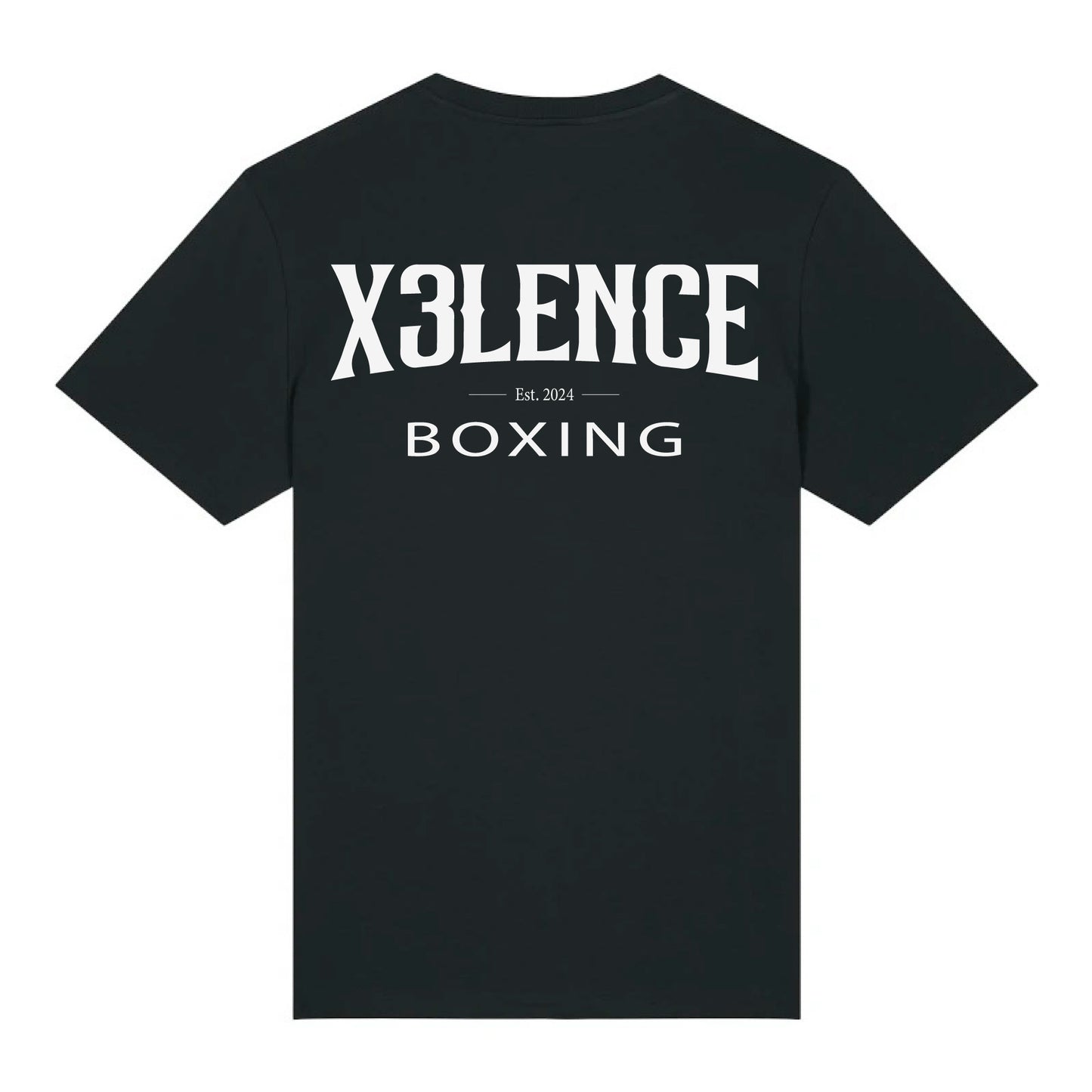 X3LENCE Boks T-shirt Original Boxing - Zwart - Normale pasvorm - 100% Biologisch katoen