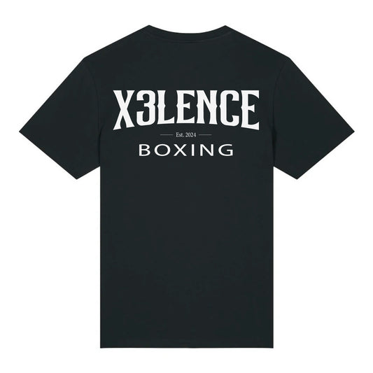 X3LENCE Boks T-shirt Original Boxing - Zwart - Normale pasvorm - 100% Biologisch katoen